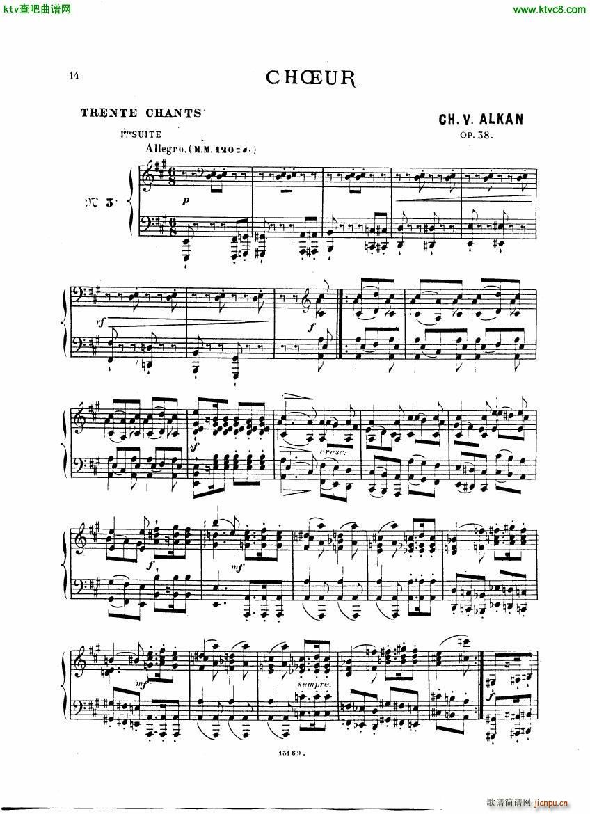 Alkan op 38 Trente Chants(钢琴谱)14