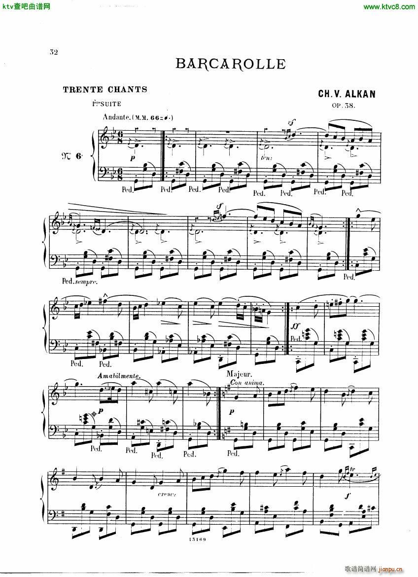 Alkan op 38 Trente Chants(钢琴谱)32