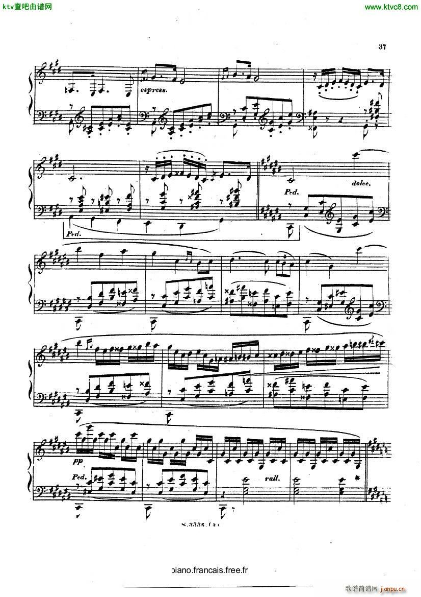 Alkan op 31 25 preludes part 3(钢琴谱)3