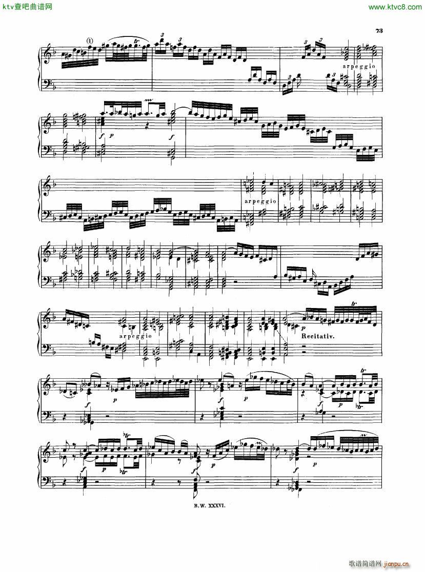 Bach JS BWV 903 Chromatische Fantasie Fuge(钢琴谱)3