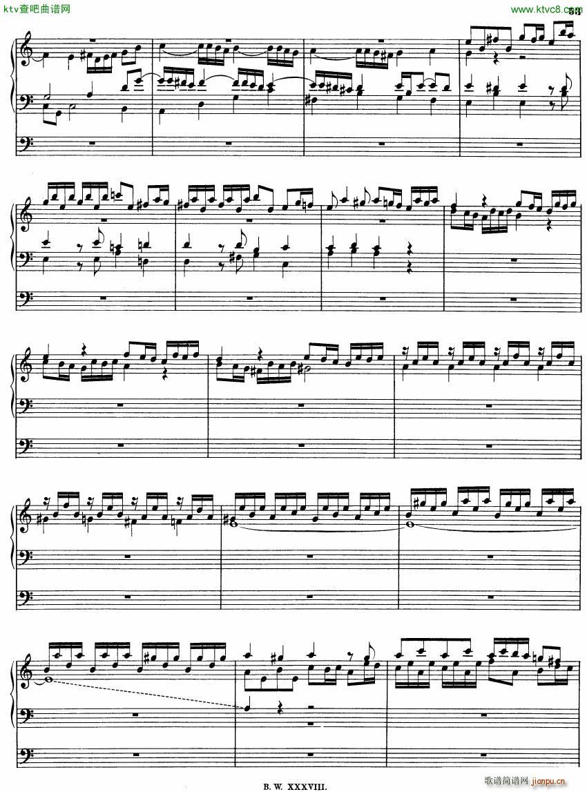 Bach JS BWV 561 Fantasia Fugue in Am(钢琴谱)6