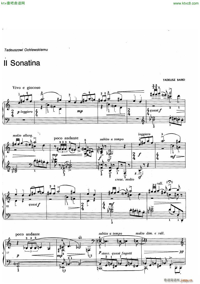 Baird Sonatina 2(钢琴谱)1