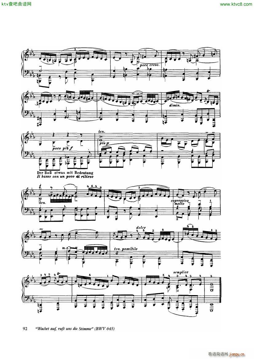 Bach Busoni Ten Chorale Preludes(钢琴谱)6