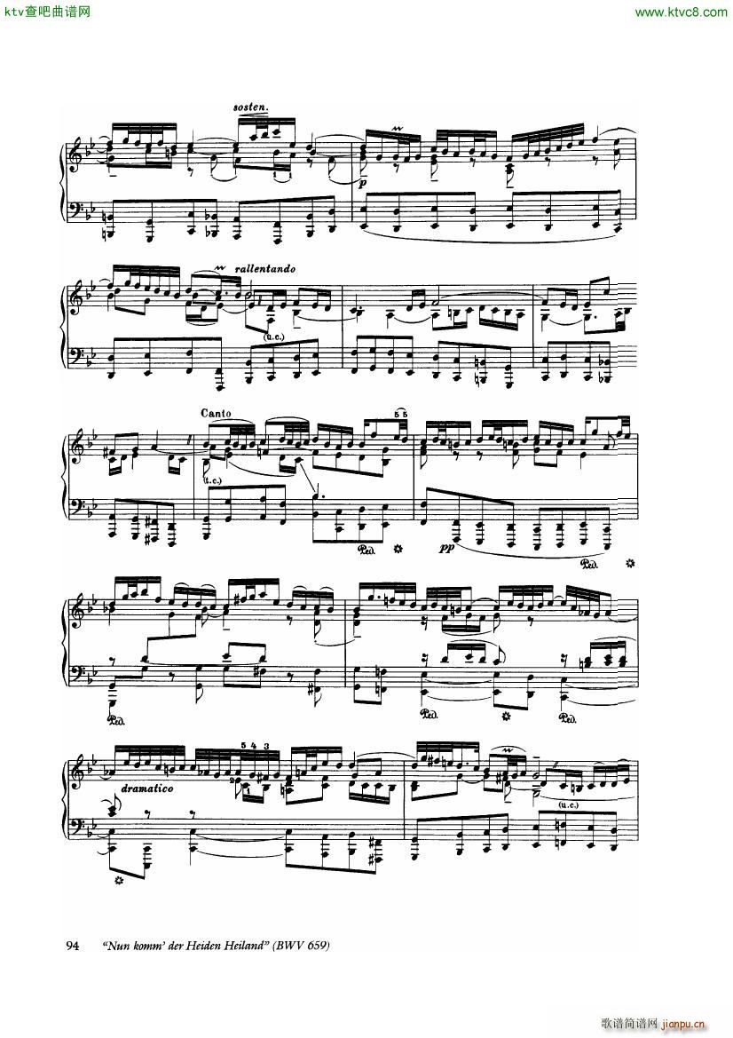 Bach Busoni Ten Chorale Preludes(钢琴谱)8