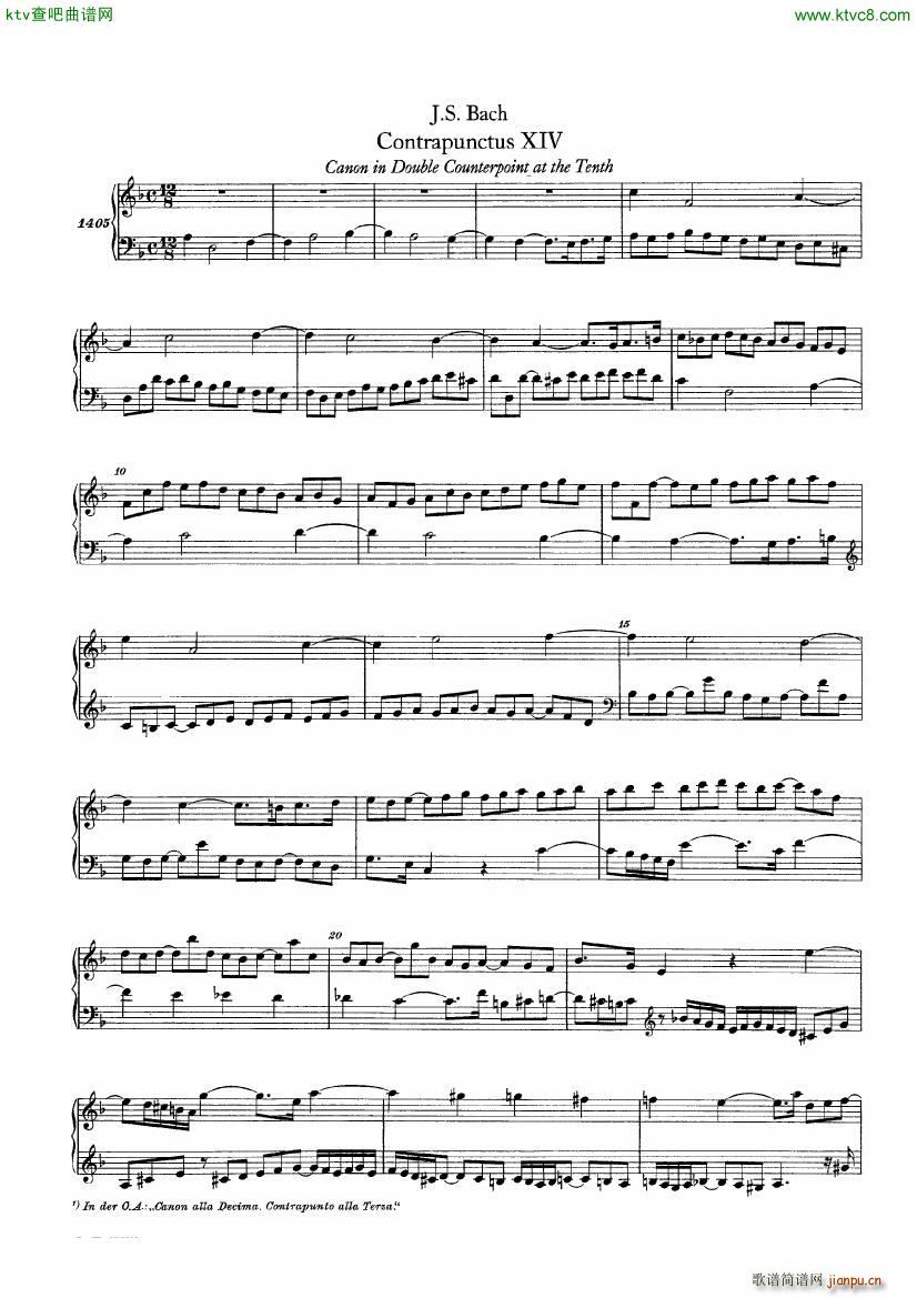Bach JS BWV 1080 Kunst der Fuge part 2(钢琴谱)16