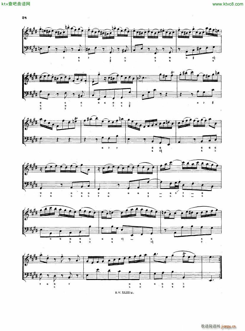 Bach JS BWV 1035 Flute Sonata in E(钢琴谱)8