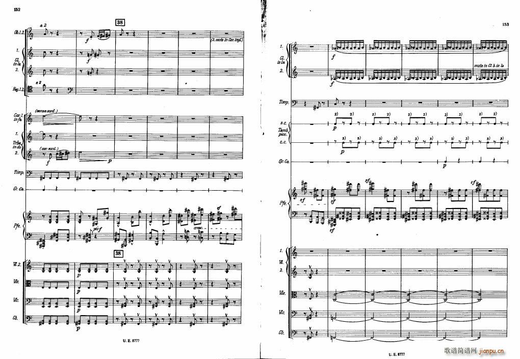 Bartok SZ 83 Piano Concerto No1 Full Score 二(钢琴谱)36