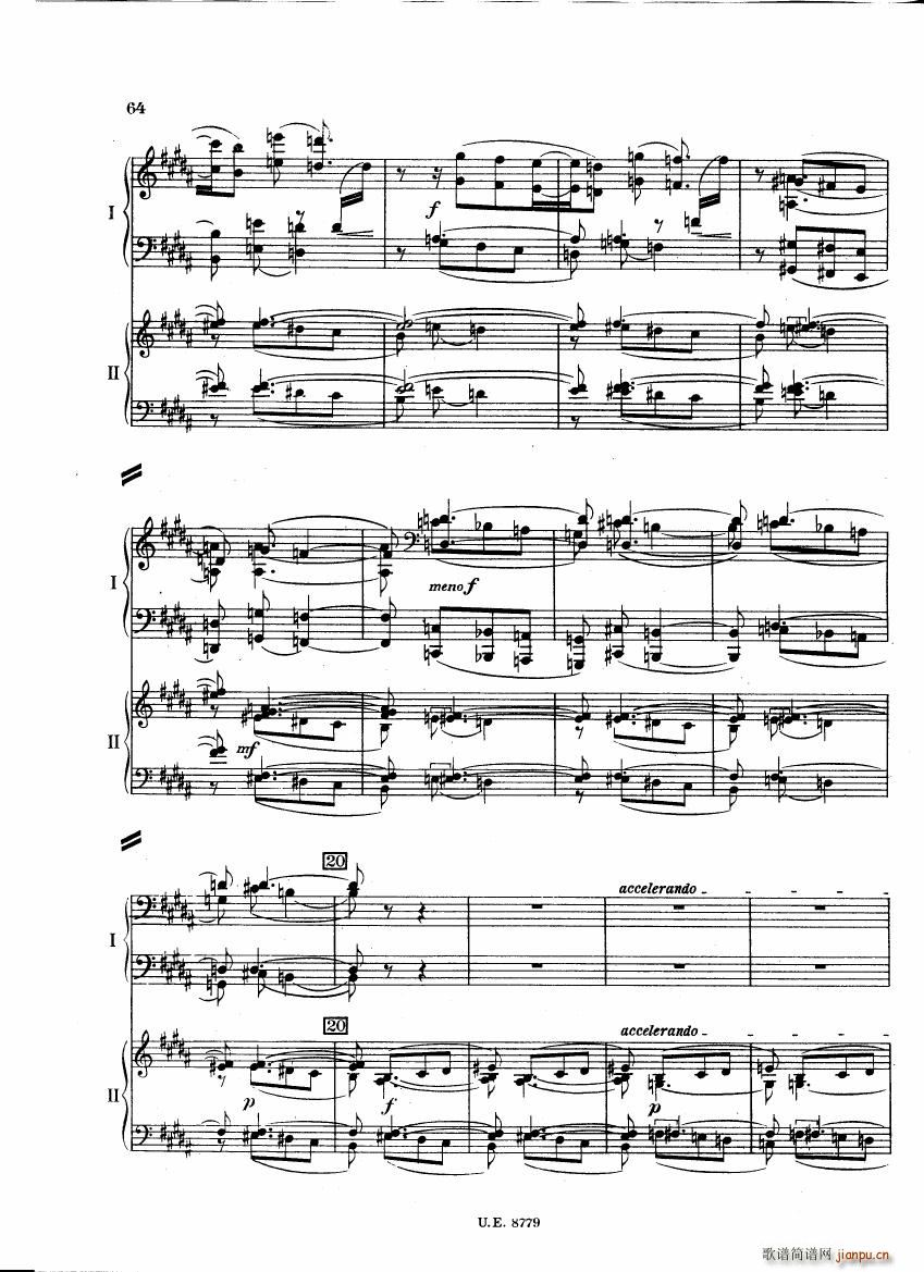 Bartok SZ 83 Piano Concerto 1 2p reduct 二(钢琴谱)21