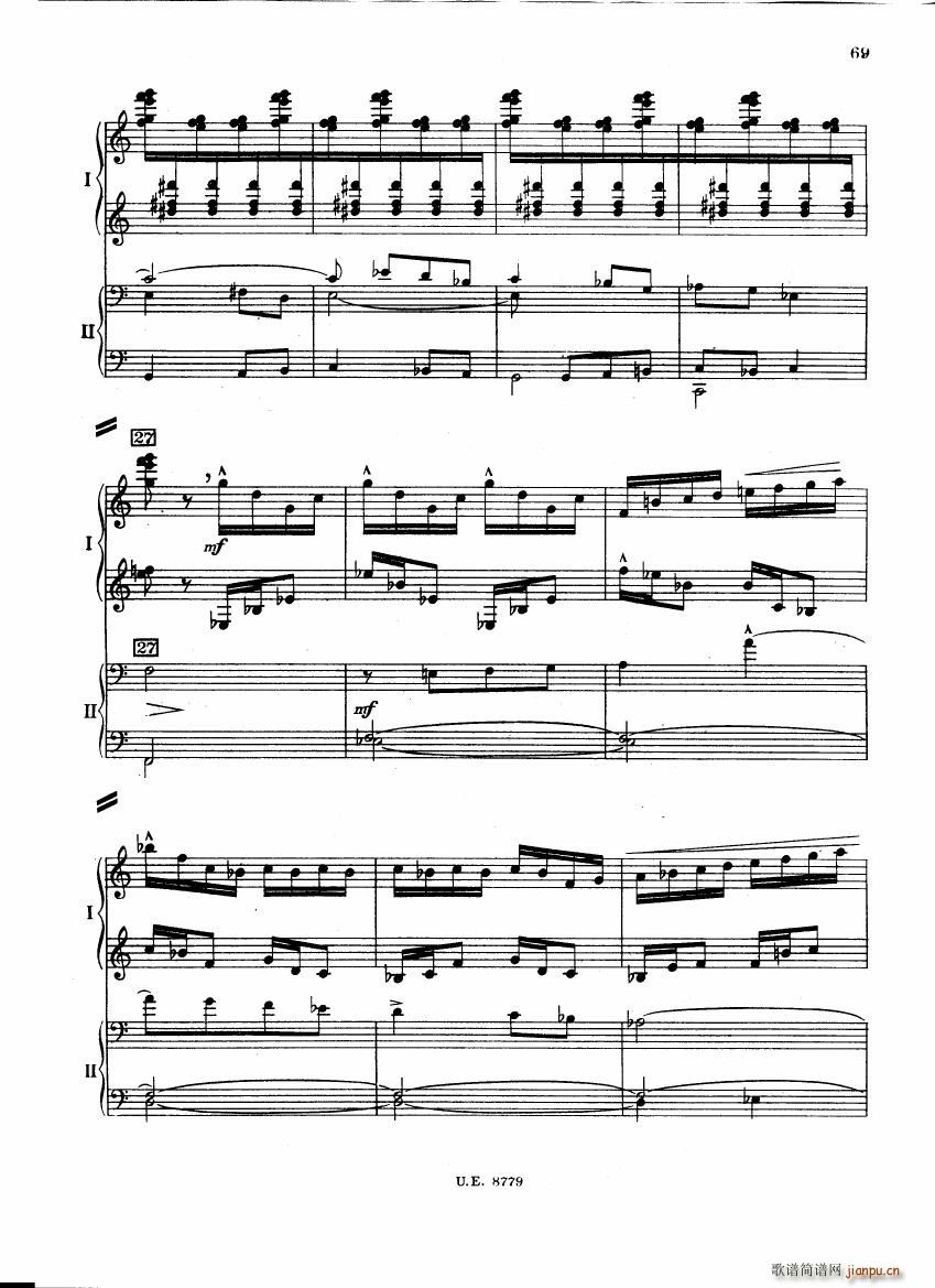 Bartok SZ 83 Piano Concerto 1 2p reduct 二(钢琴谱)26