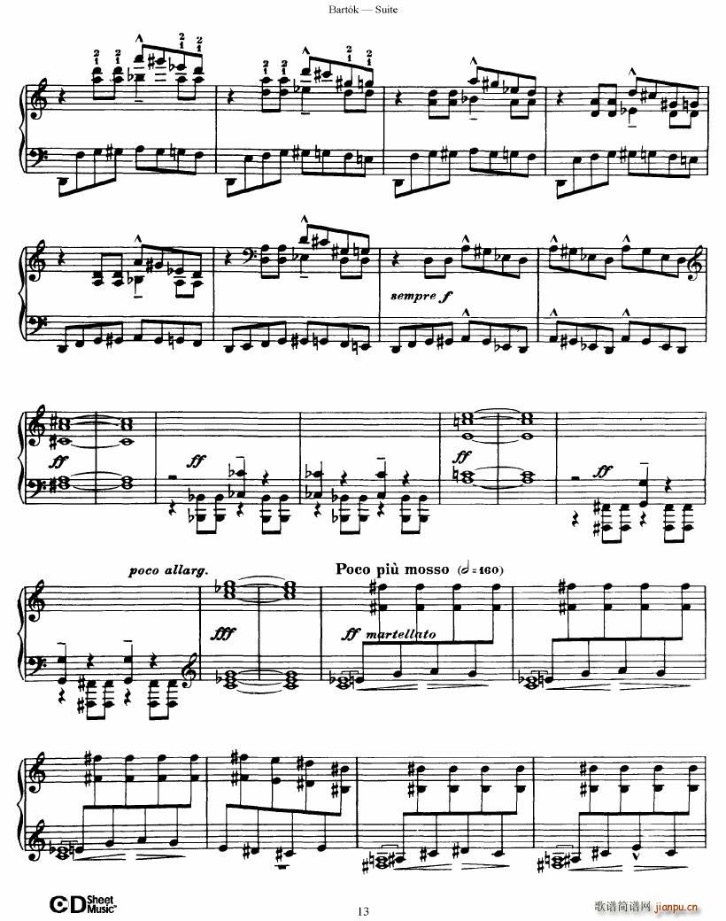 Bartok SZ 62 Suite for Piano op 14(钢琴谱)13