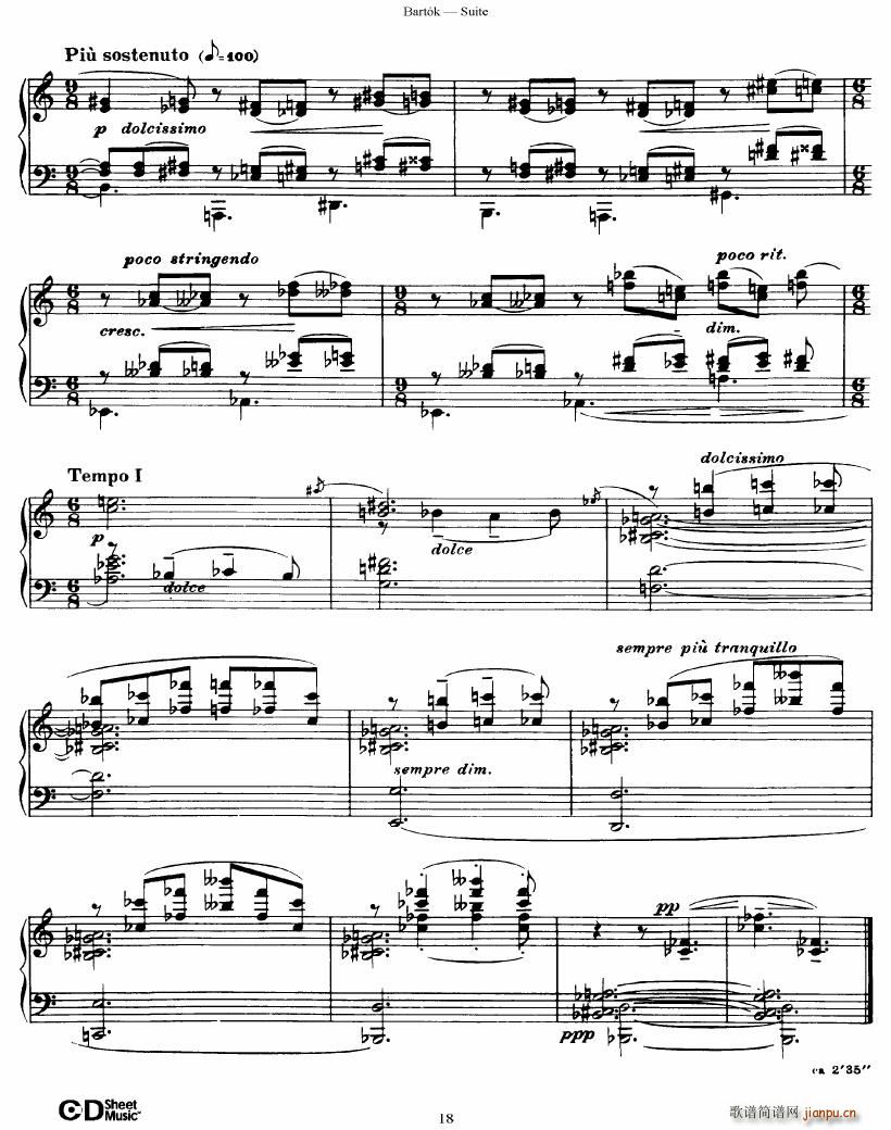 Bartok SZ 62 Suite for Piano op 14(钢琴谱)18