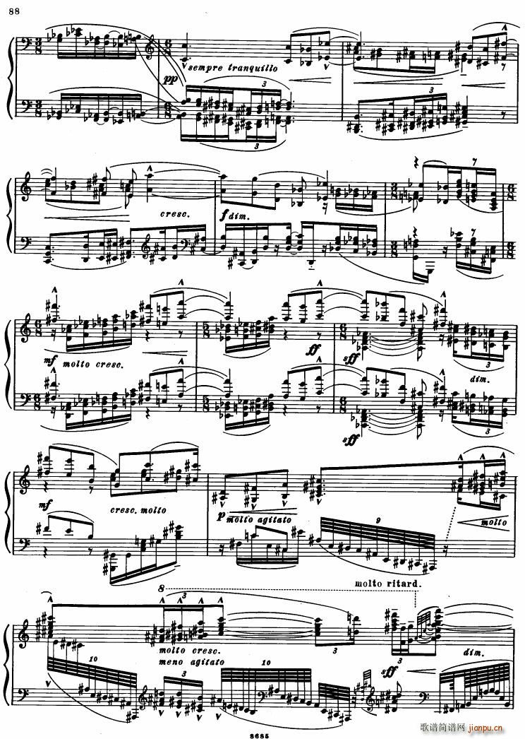Bartok SZ 41 Deux Elegies op 8b(钢琴谱)5