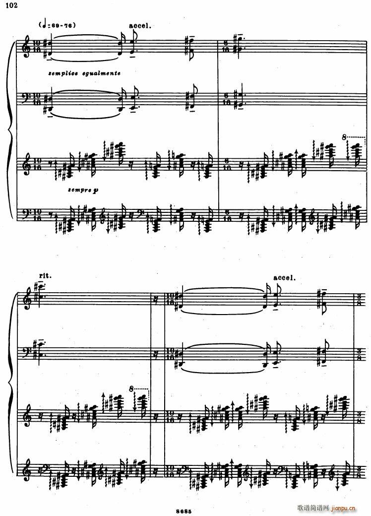 Bartok SZ 41 Deux Elegies op 8b(钢琴谱)19