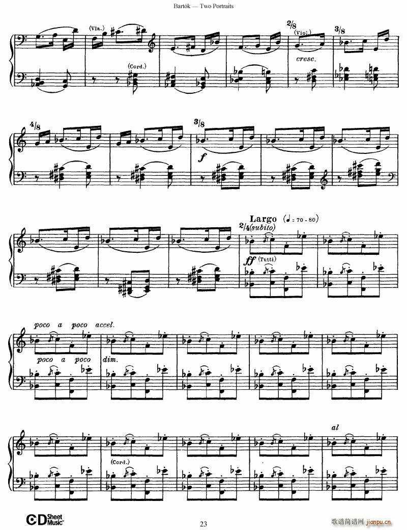 Bartok SZ 37 Two Portraits op 5(钢琴谱)23