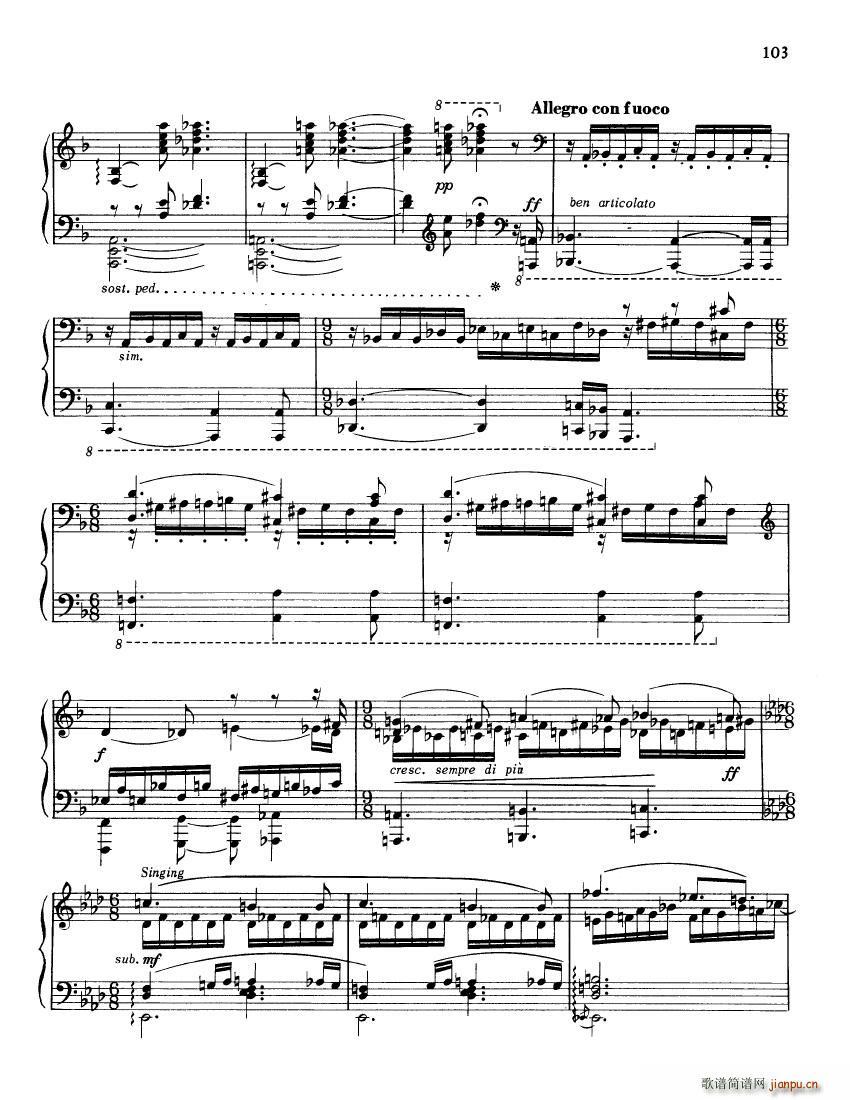 Barber op 46 Ballade(钢琴谱)3