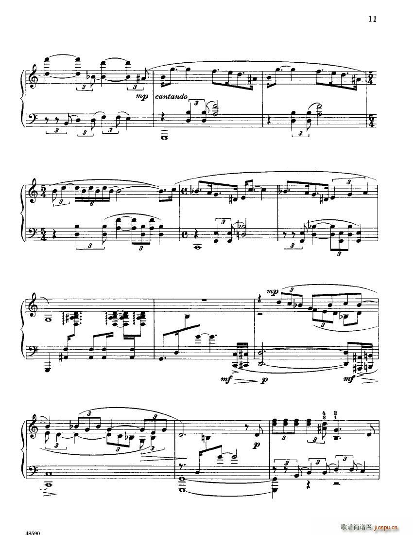 Barber op 20 Excurtions(钢琴谱)9