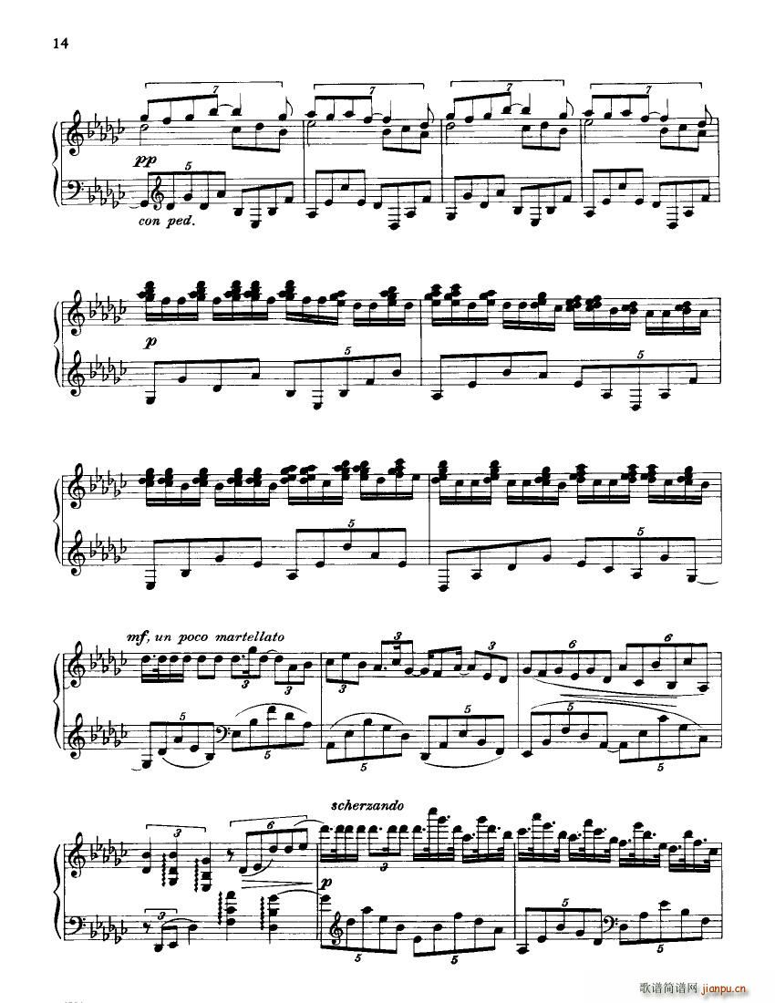 Barber op 20 Excurtions(钢琴谱)12