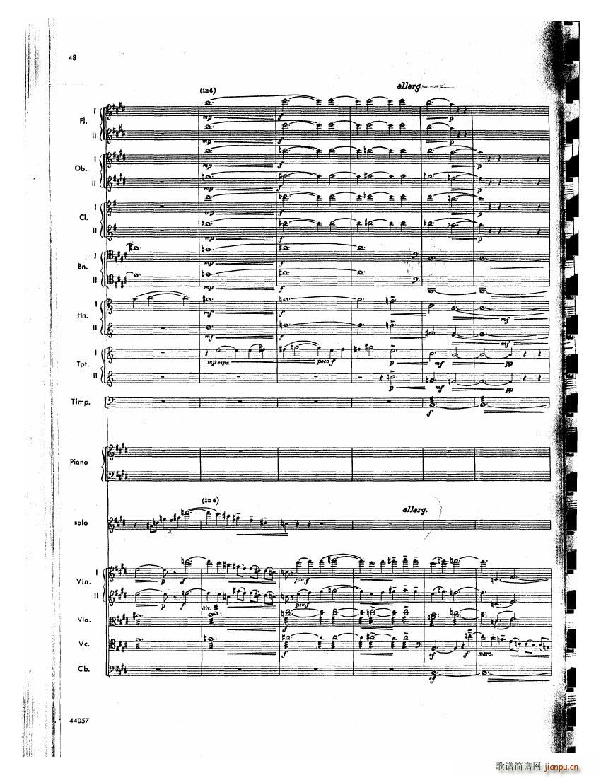 Barber op 14 Violin Concerto Score 二(钢琴谱)7