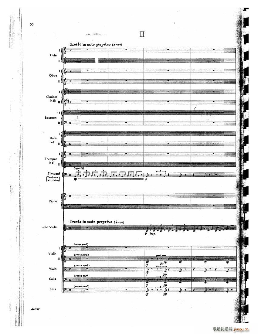 Barber op 14 Violin Concerto Score 二(钢琴谱)9