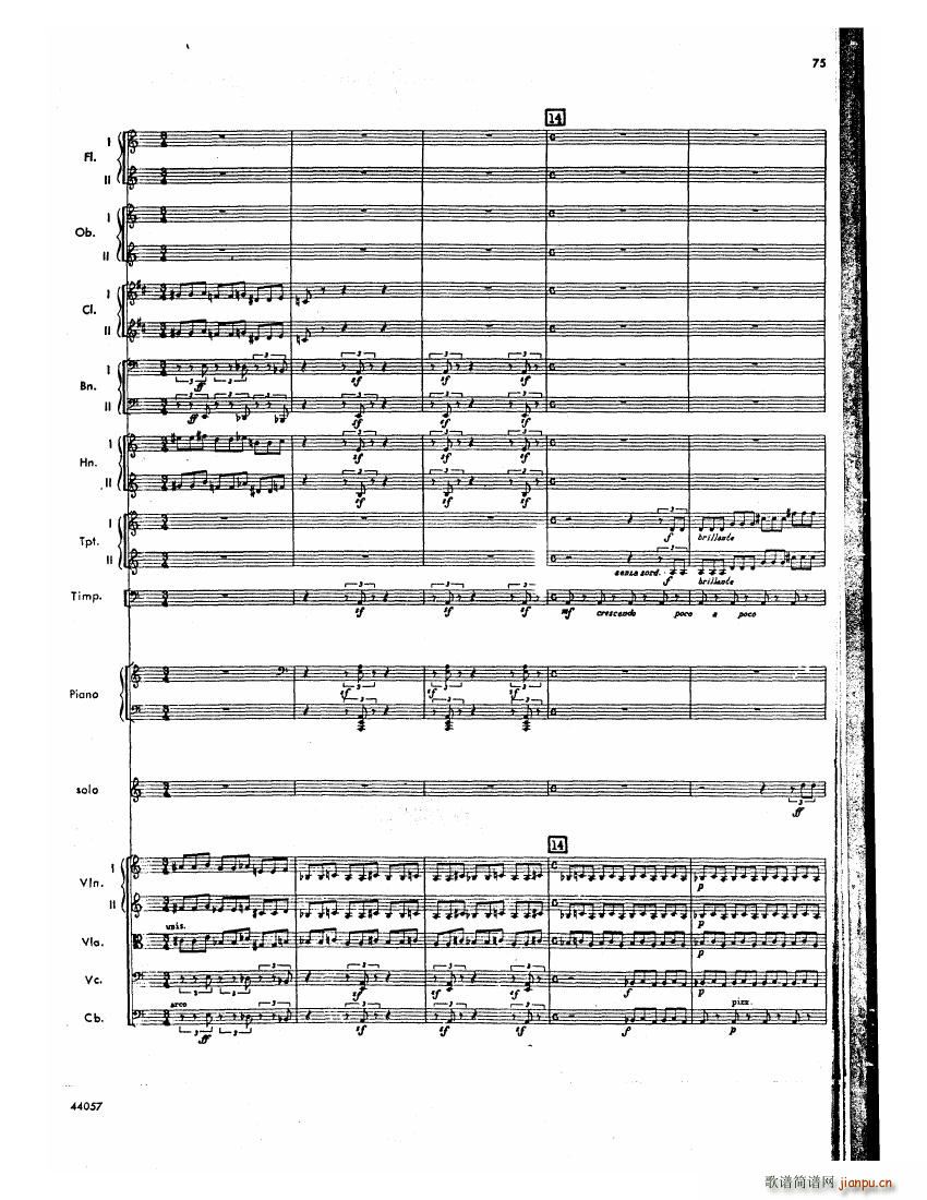 Barber op 14 Violin Concerto Score 二(钢琴谱)34