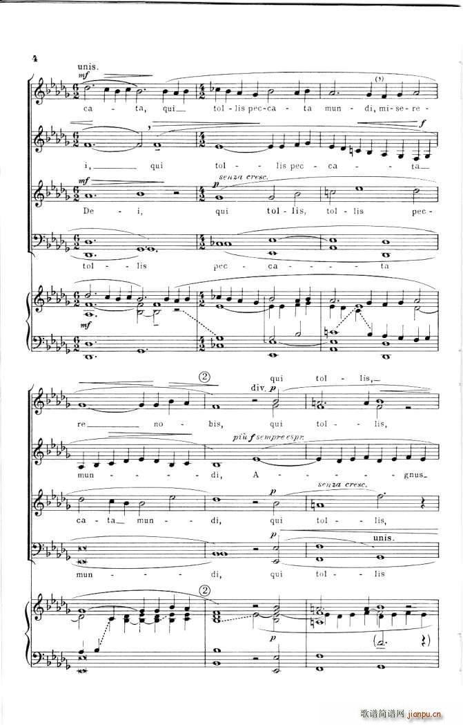 Barber op 11 Agnus Dei(钢琴谱)3