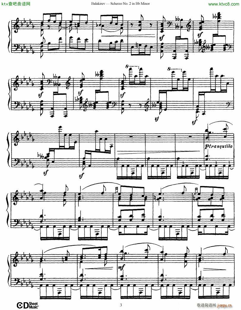 Balakirev Scherzo No 2 Bb Minor(钢琴谱)3