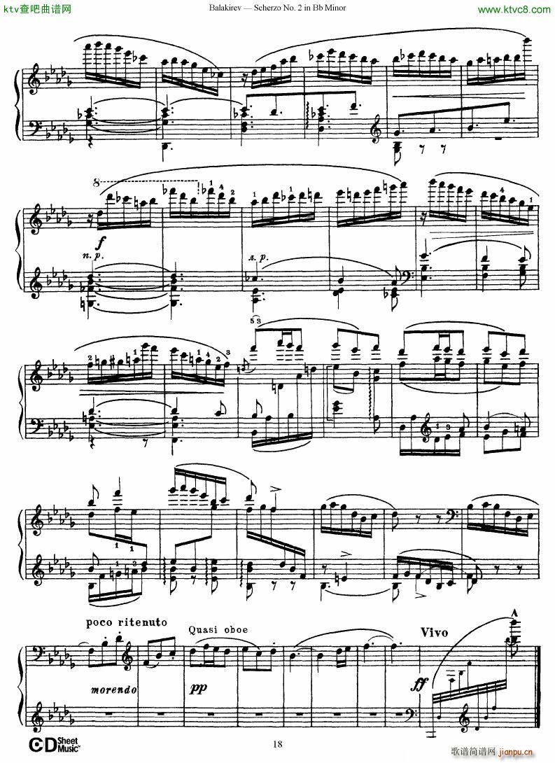 Balakirev Scherzo No 2 Bb Minor(钢琴谱)18