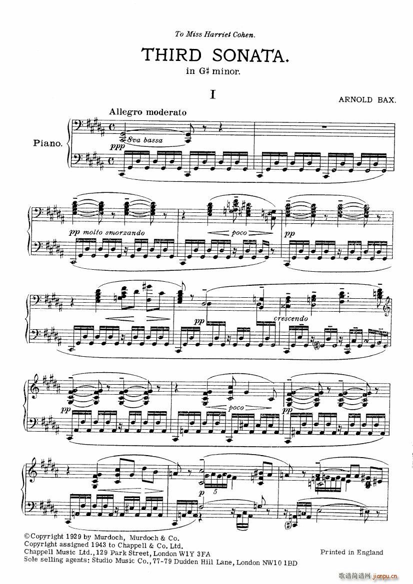 Bax Sonata No 3(钢琴谱)1