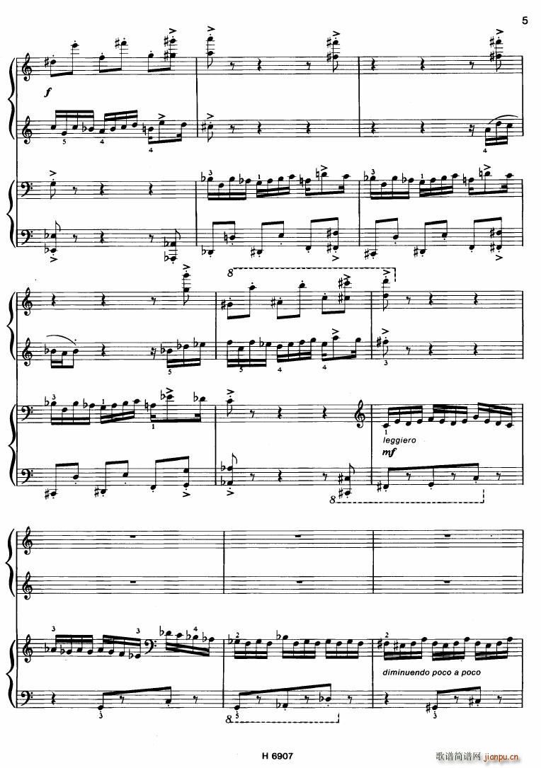 Barton Sonatina for 4 hands(钢琴谱)5