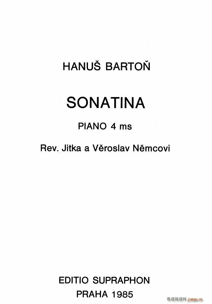 Barton Sonatina for 4 hands(钢琴谱)1