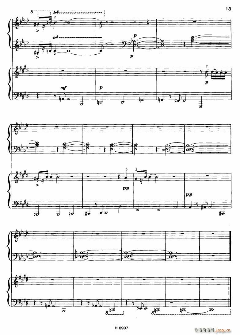 Barton Sonatina for 4 hands(钢琴谱)13