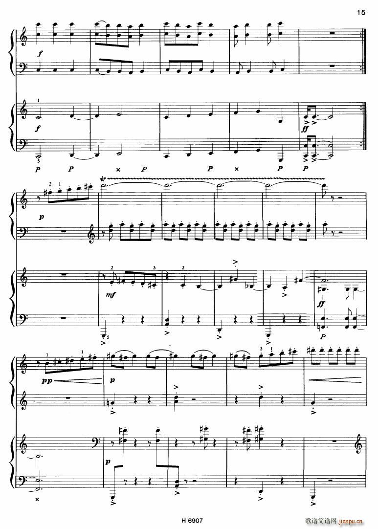 Barton Sonatina for 4 hands(钢琴谱)15