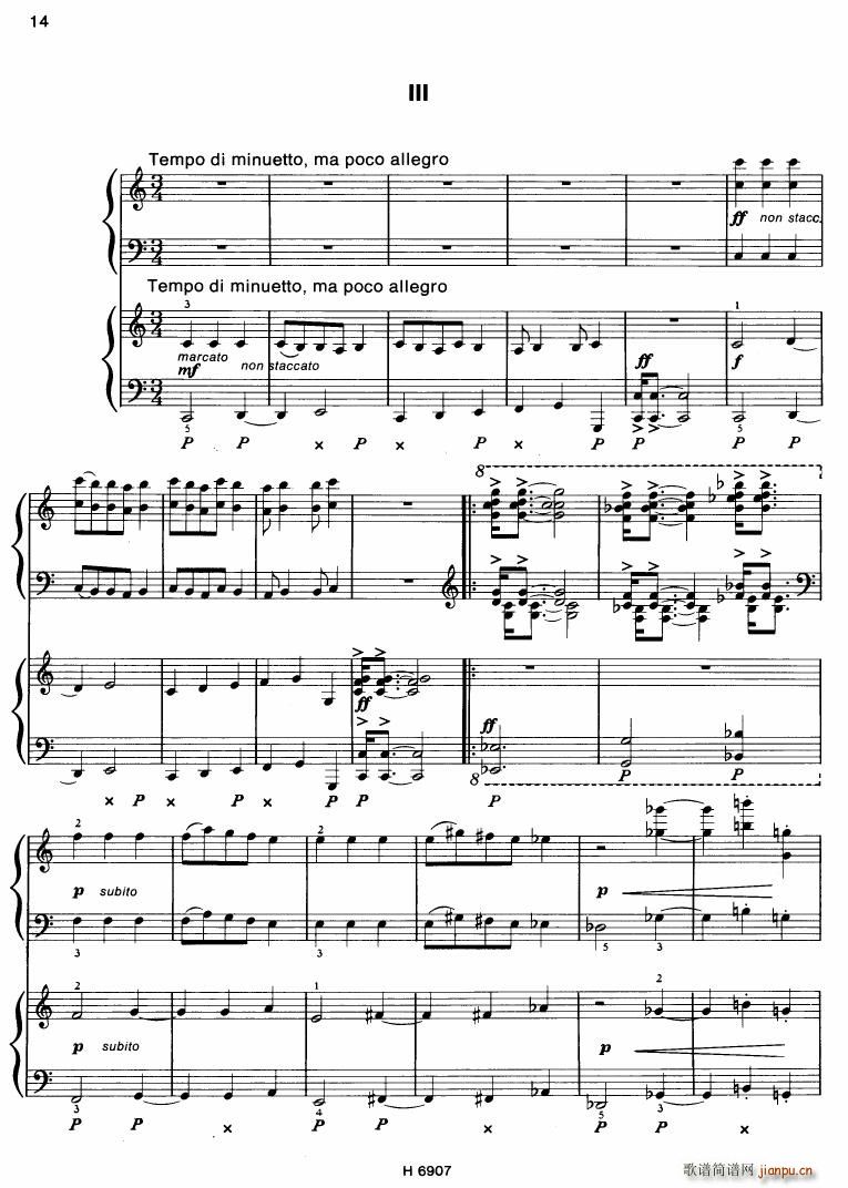 Barton Sonatina for 4 hands(钢琴谱)14