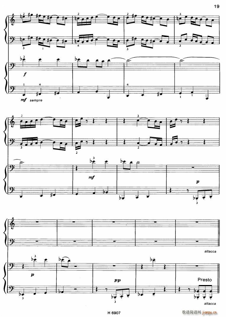 Barton Sonatina for 4 hands(钢琴谱)19