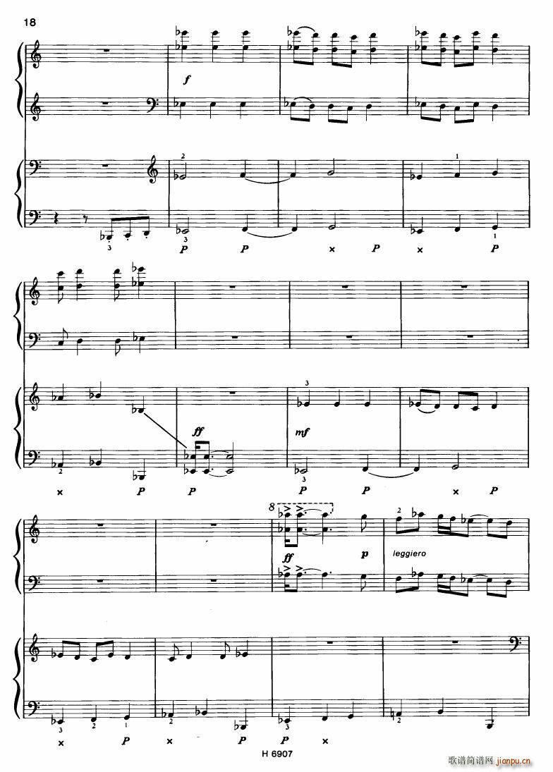 Barton Sonatina for 4 hands(钢琴谱)18