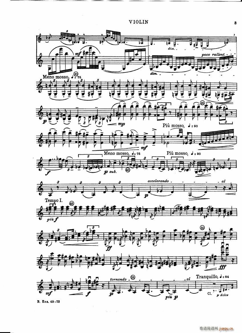 Bartok SZ 111 Contrasts violin(钢琴谱)3