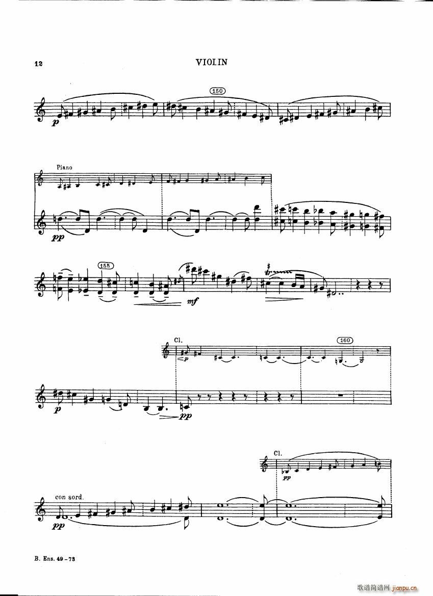 Bartok SZ 111 Contrasts violin(钢琴谱)12
