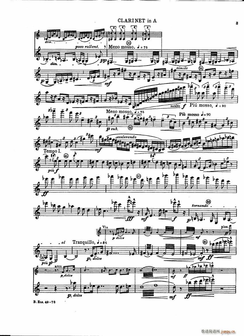 Bartok SZ 111 Contrasts clarinets A and Bb(钢琴谱)3