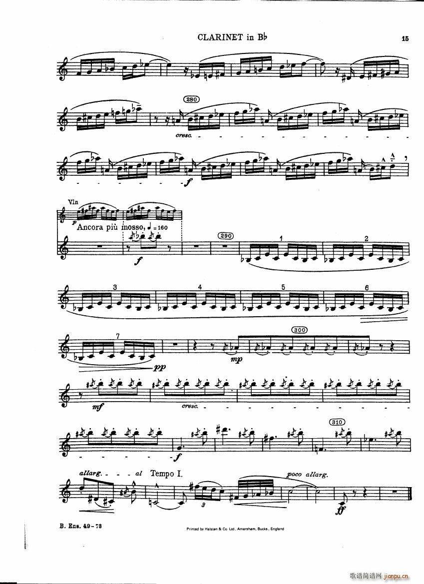 Bartok SZ 111 Contrasts clarinets A and Bb(钢琴谱)15