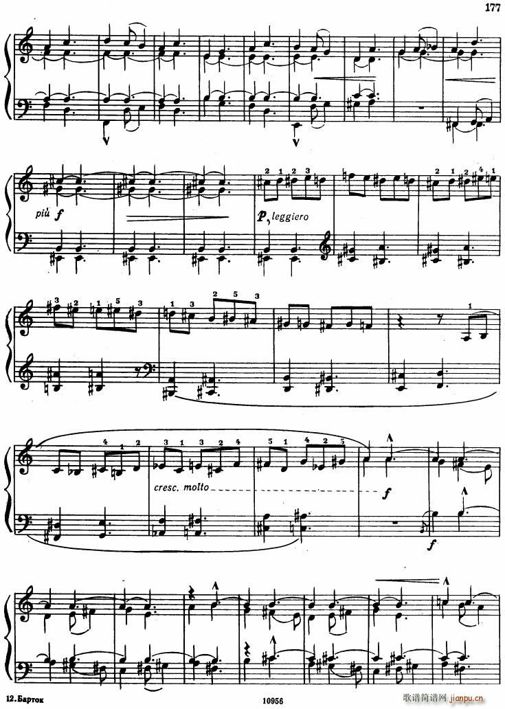 Bartok SZ 107 Mikrokosmos for Piano 140 153(钢琴谱)38