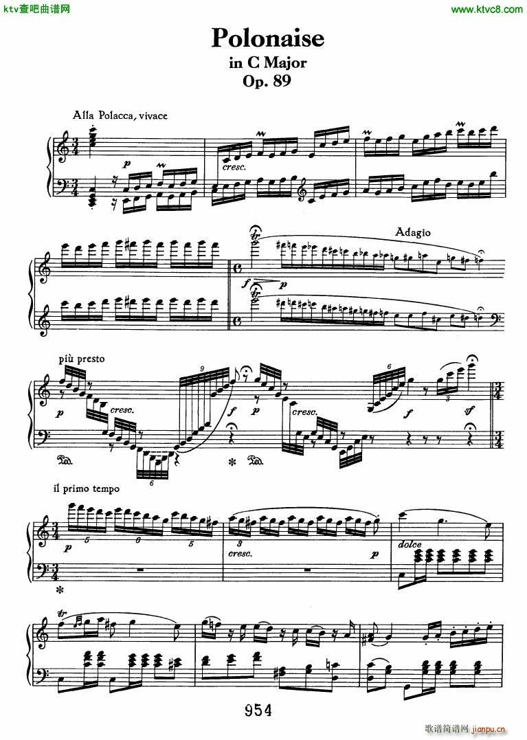 Beethoven op 89 Polonaise in C(钢琴谱)1