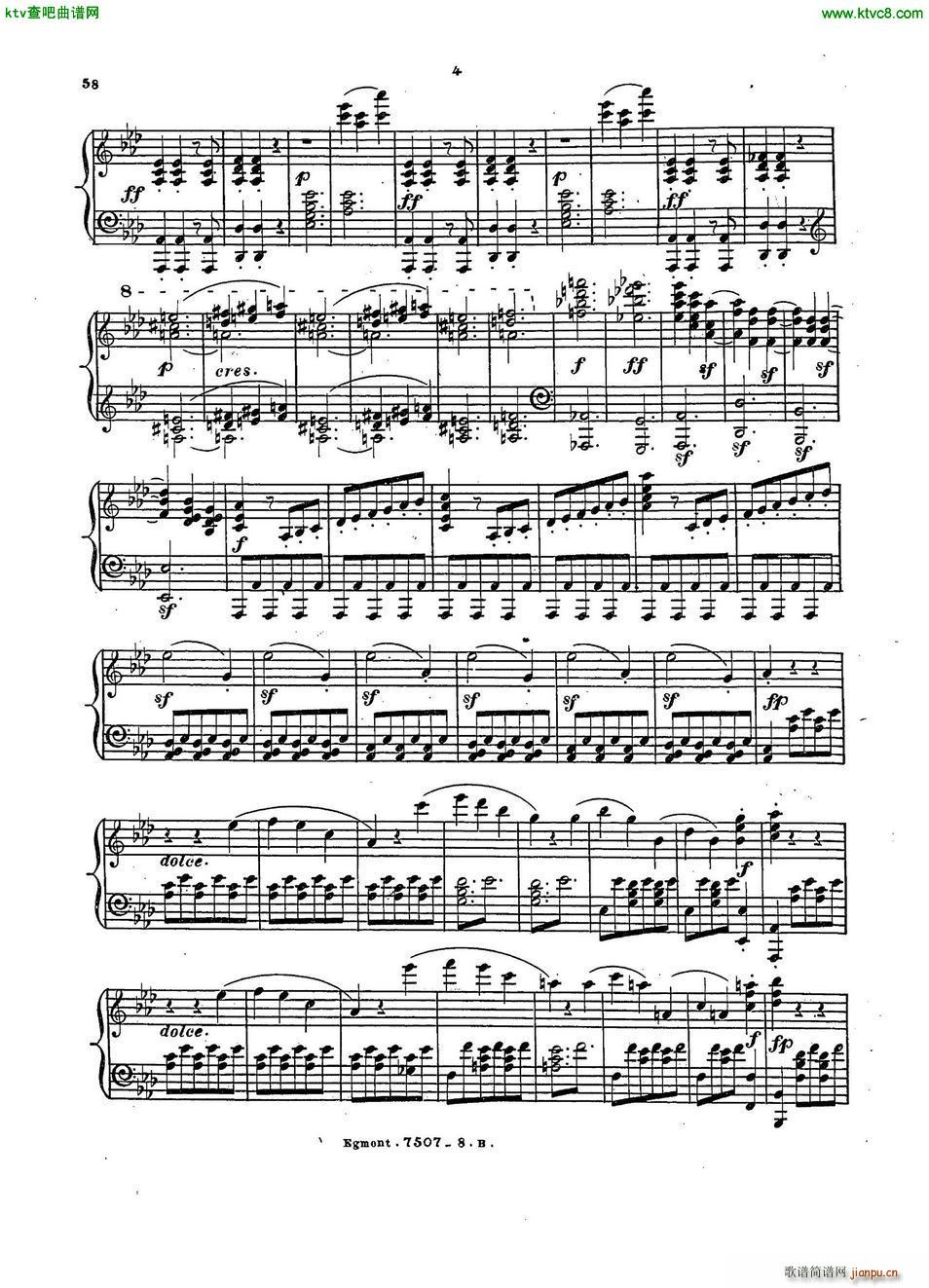 Beethoven op 84 Egmont Overture arr Weiss(钢琴谱)3
