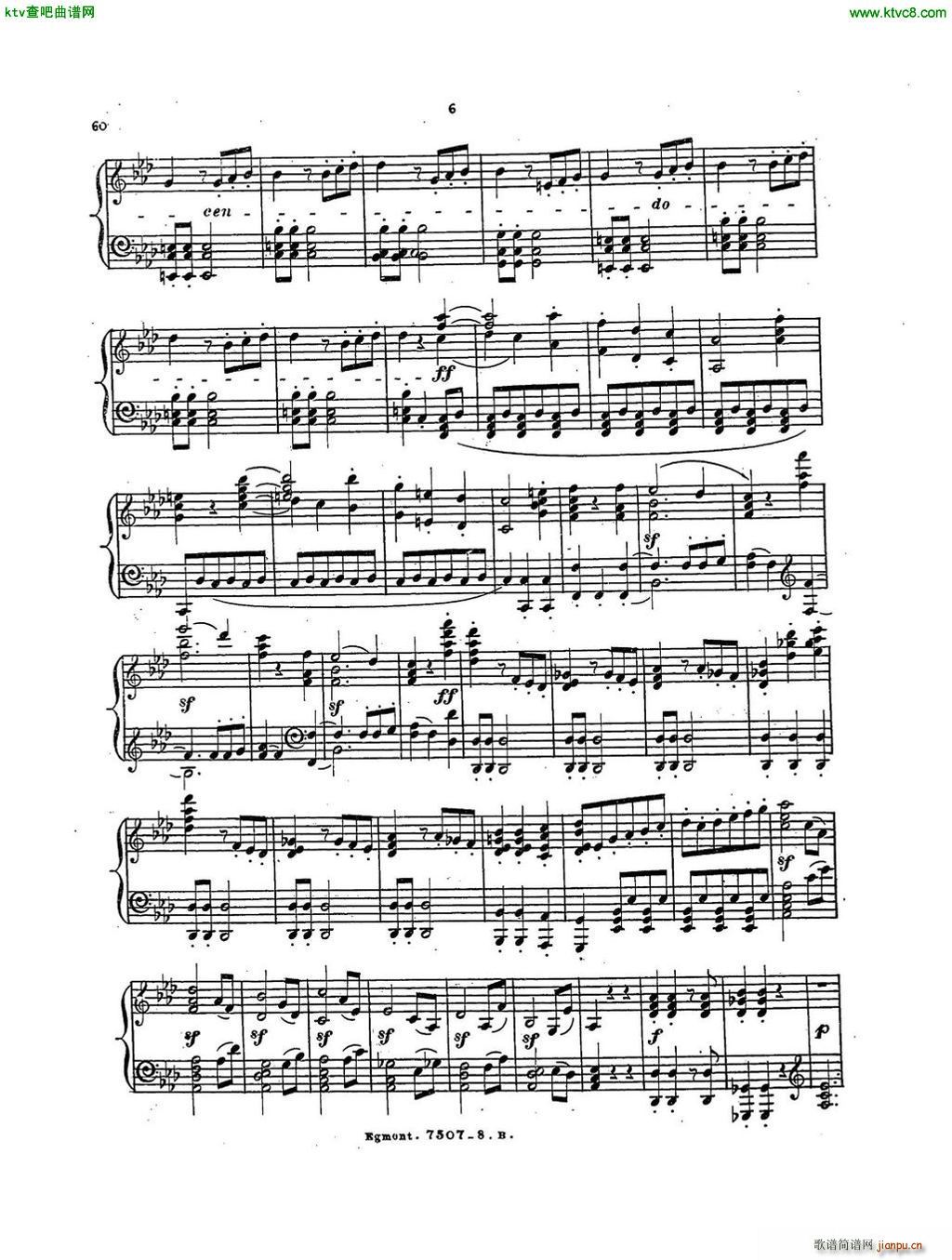 Beethoven op 84 Egmont Overture arr Weiss(钢琴谱)5