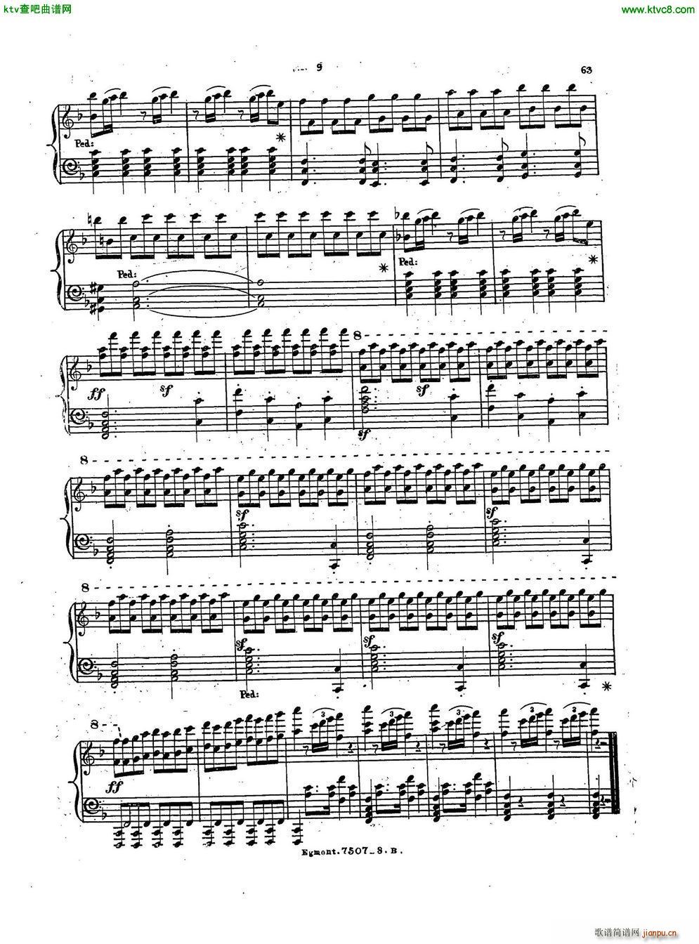 Beethoven op 84 Egmont Overture arr Weiss(钢琴谱)8