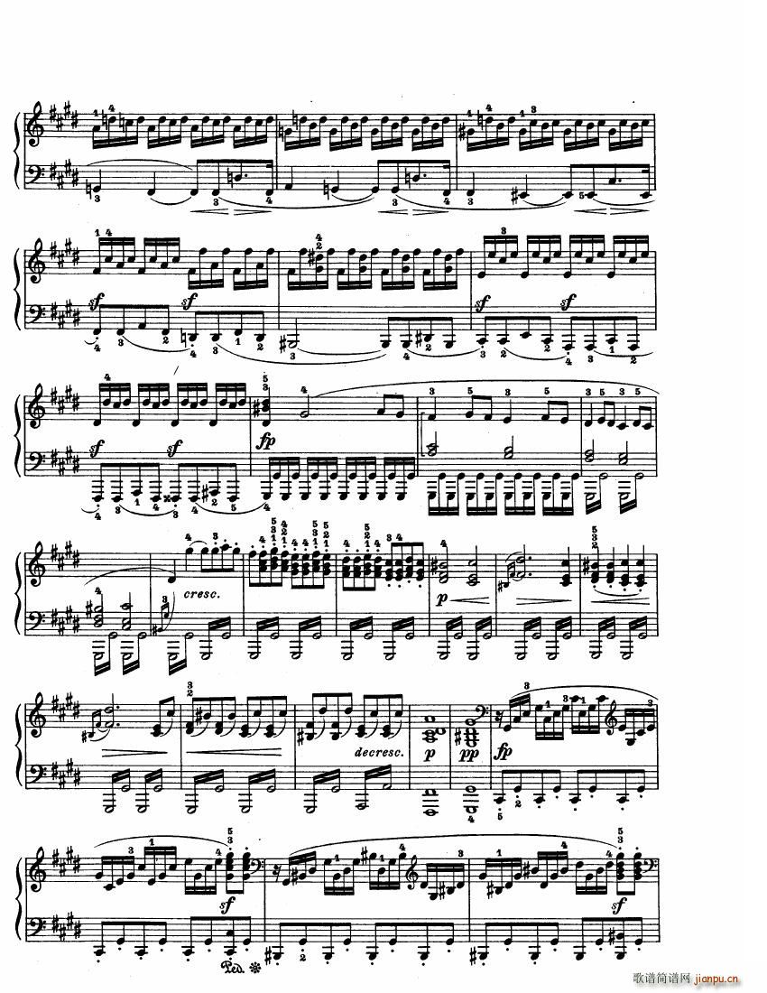 Beethoven op 27 no 2 Piano Sonata Moonlight(钢琴谱)9