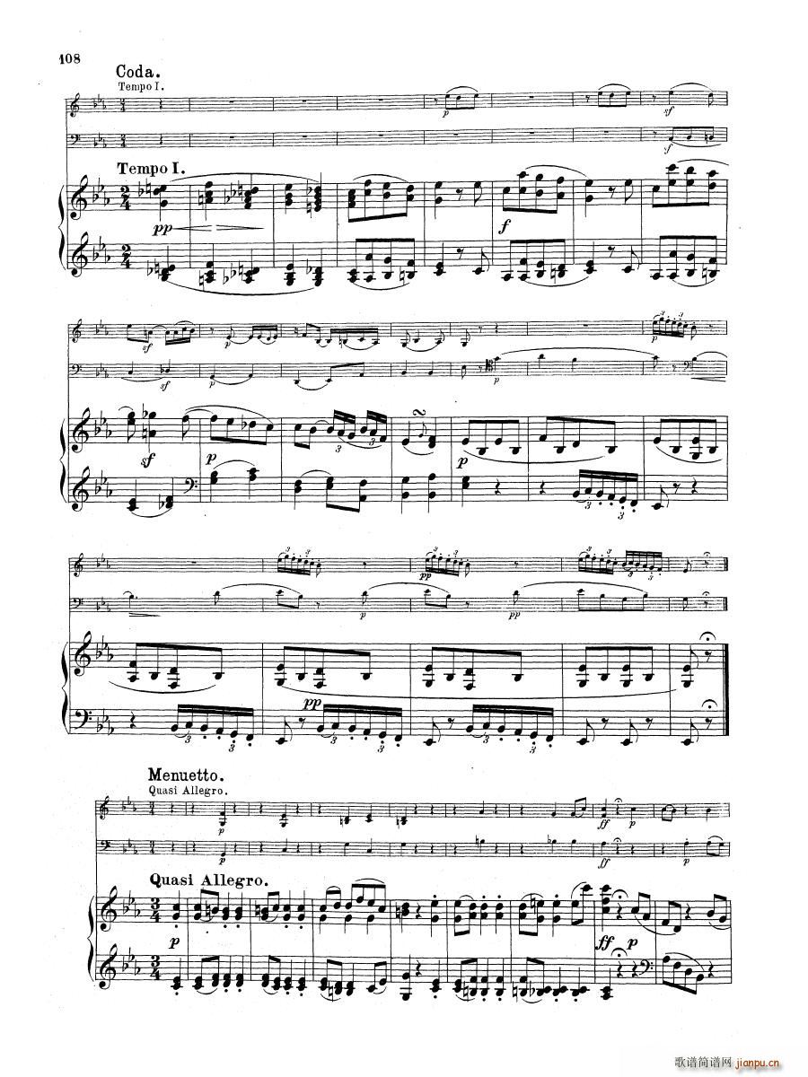 Beethoven op 1 no 3 Piano Trio(钢琴谱)20