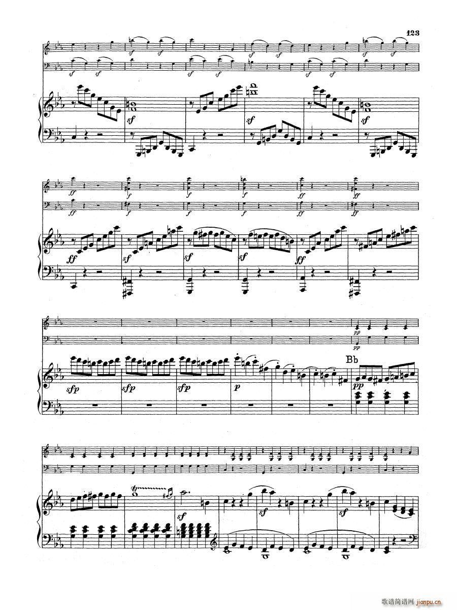 Beethoven op 1 no 3 Piano Trio(钢琴谱)35