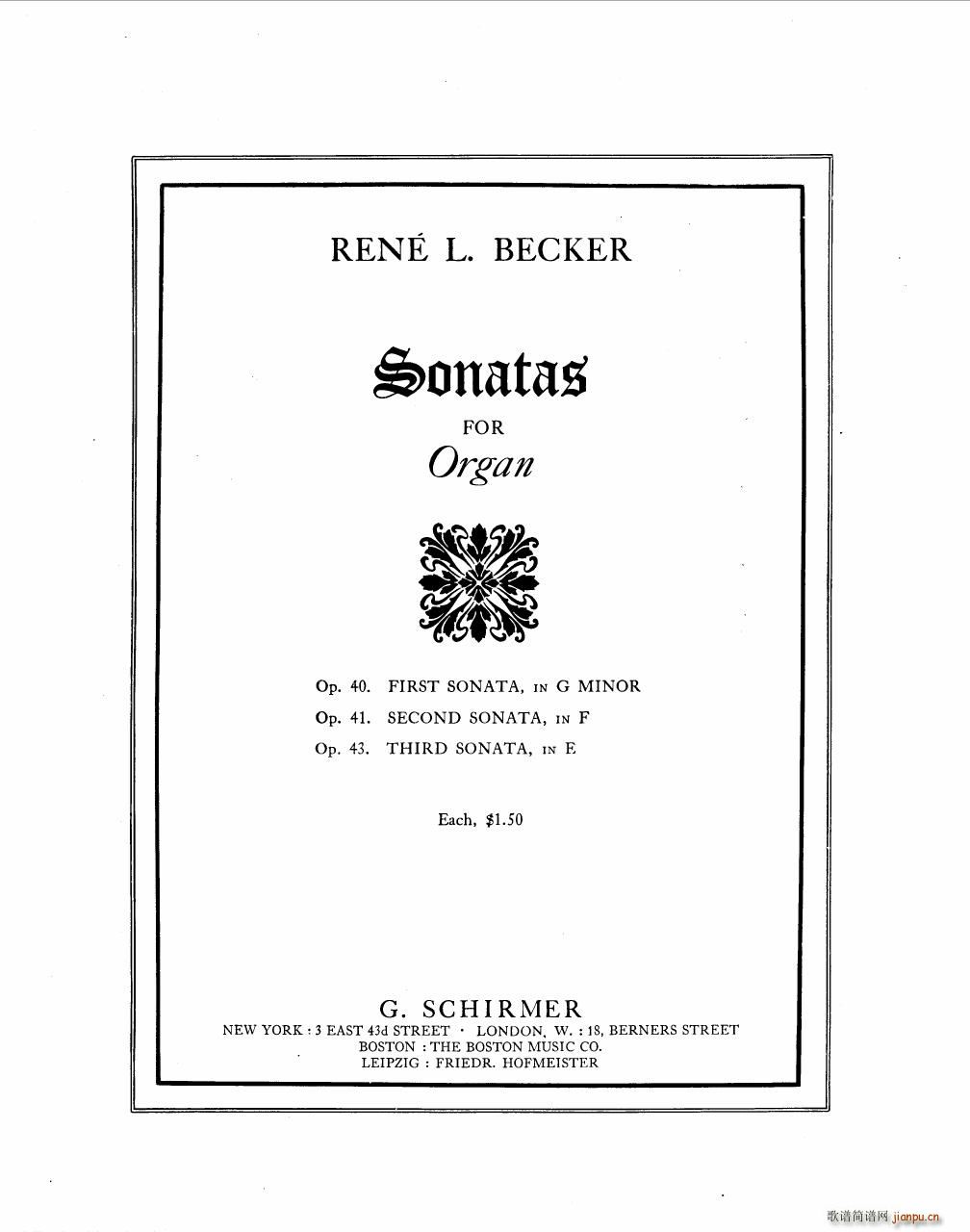 Becker Reme op 43 Sonate 3(钢琴谱)3