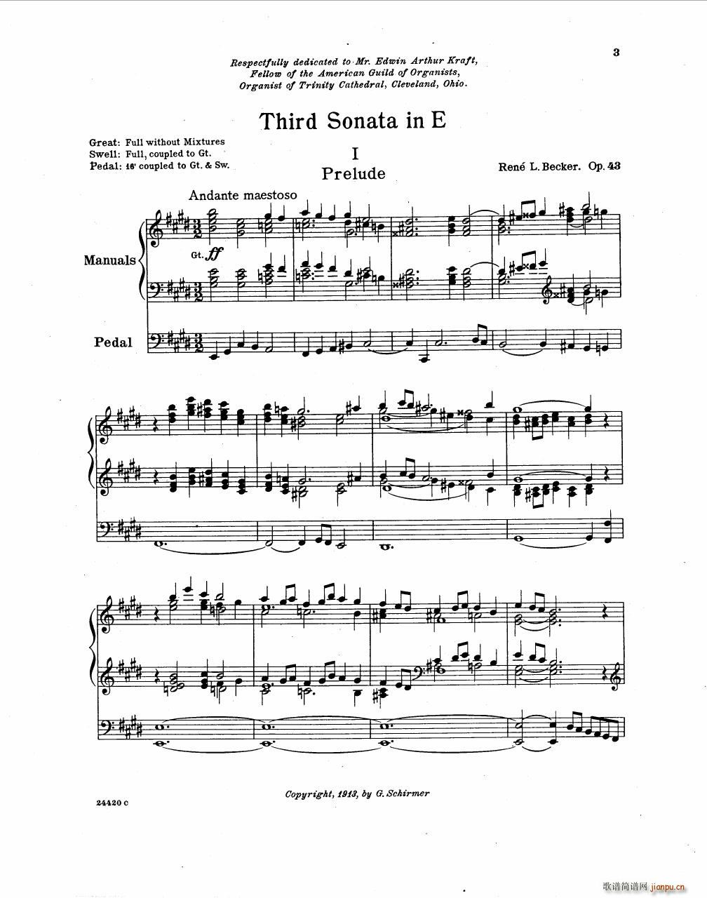 Becker Reme op 43 Sonate 3(钢琴谱)5