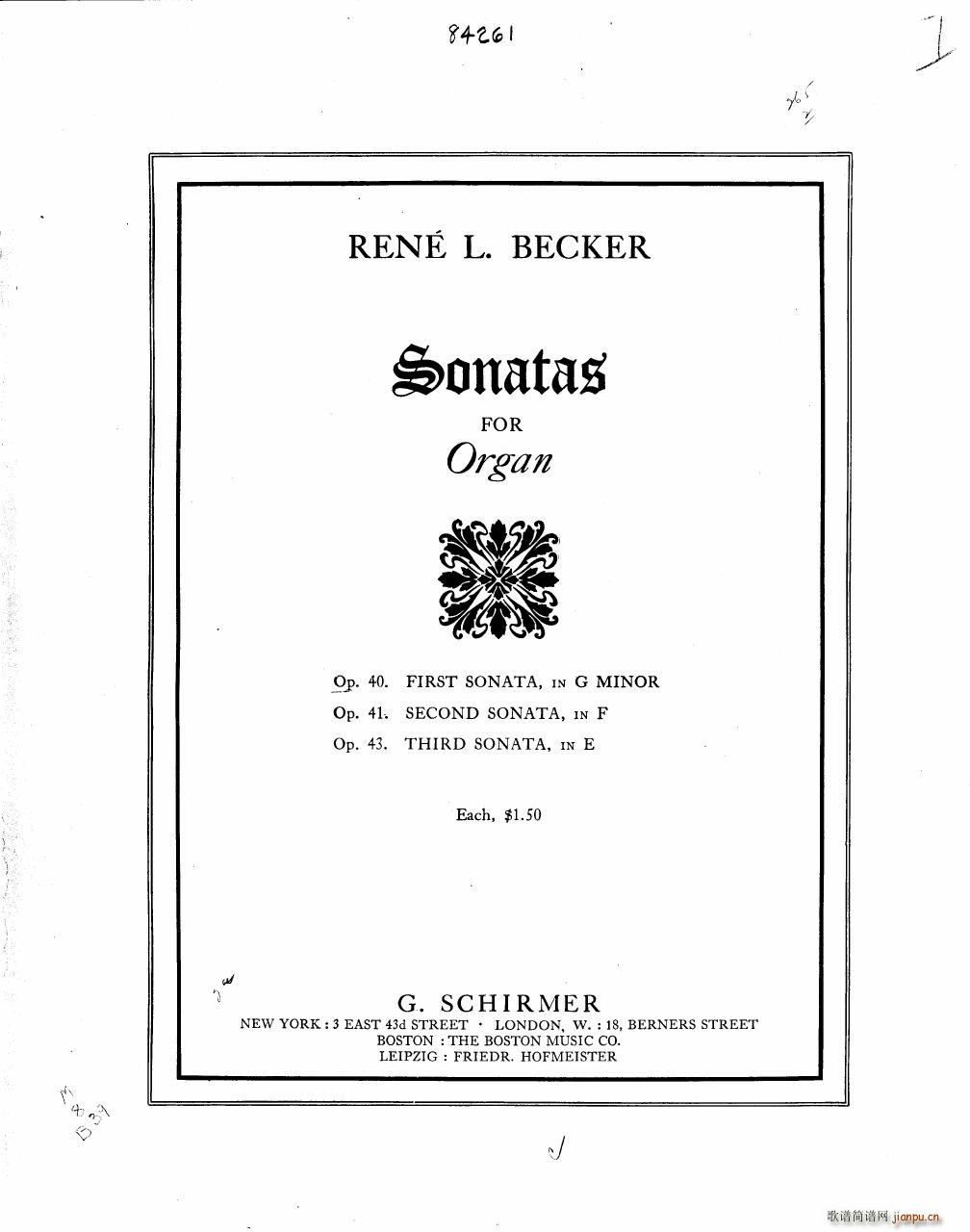 Becker Reme op 40 Sonate 1(钢琴谱)1